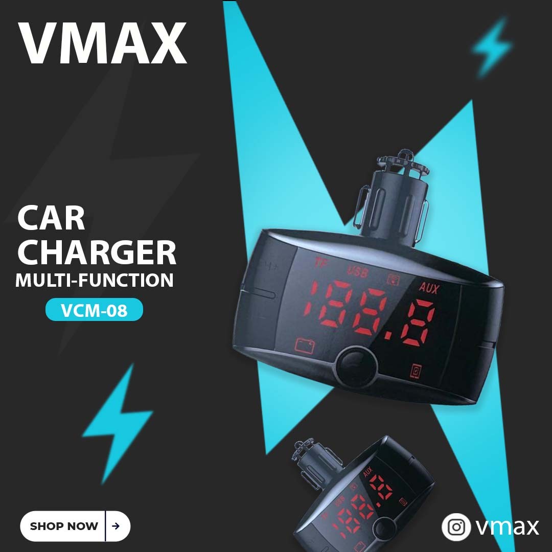 CAR MODULATER         موديلاتير سيارة مع بلوتوث     V MAX    VCM 08
