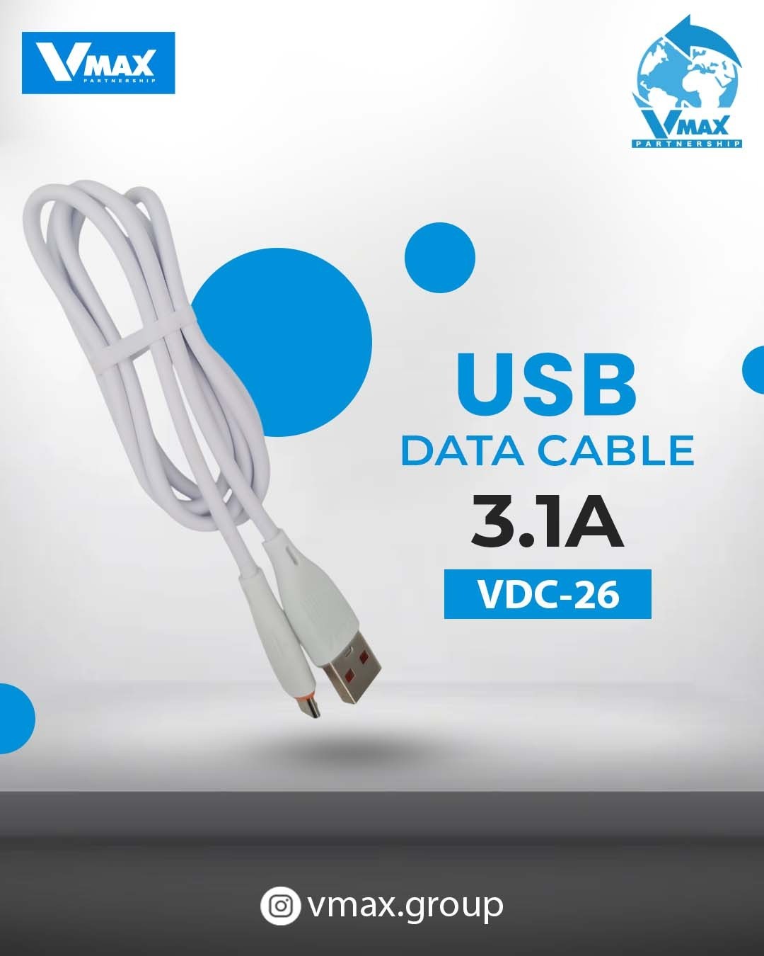 USB CABLE    3.1A / MICRO / FAST     وصلة في ماكس سامسونغ 3.1 امبير فاست    V MAX    VDC 26