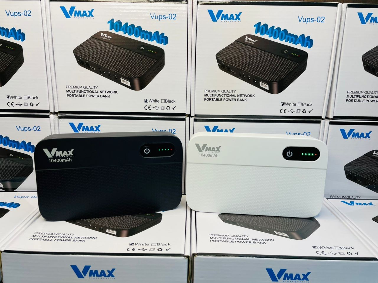 POWER BANK ROUTER  9V = 12 V  / 10400 MAH / FAST / LCD    بور بانك في ماكس راوتر V MAX    VUPS 01
