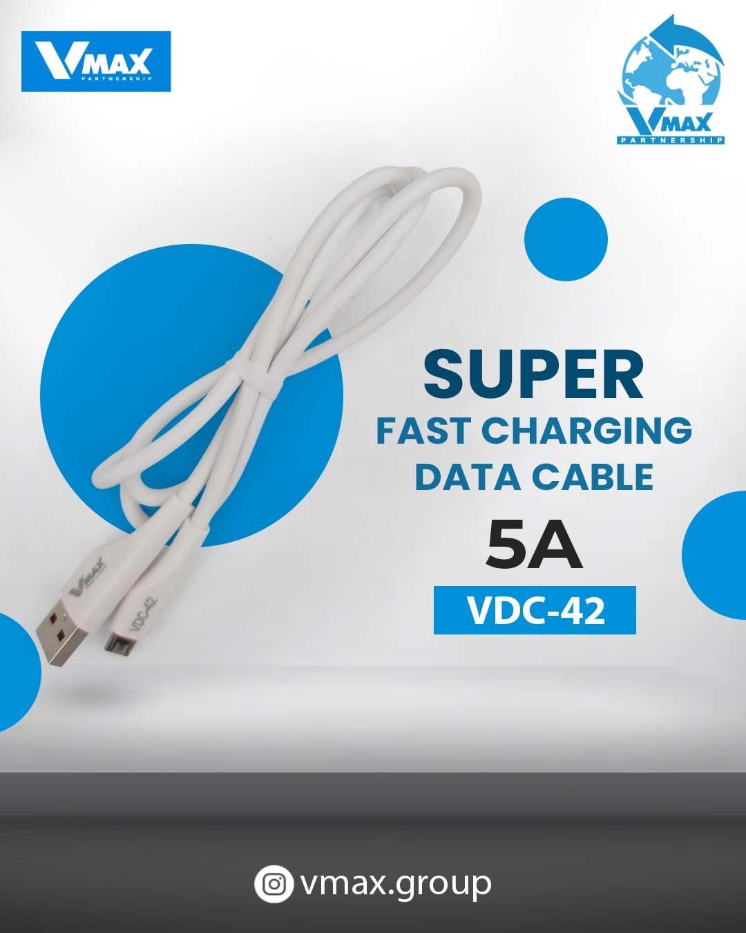 USB CABLE    2.1A / MICRO / FAST    وصلة في ماكس سامسونغ 2.1 امبير فاست     V MAX    VDC 42
