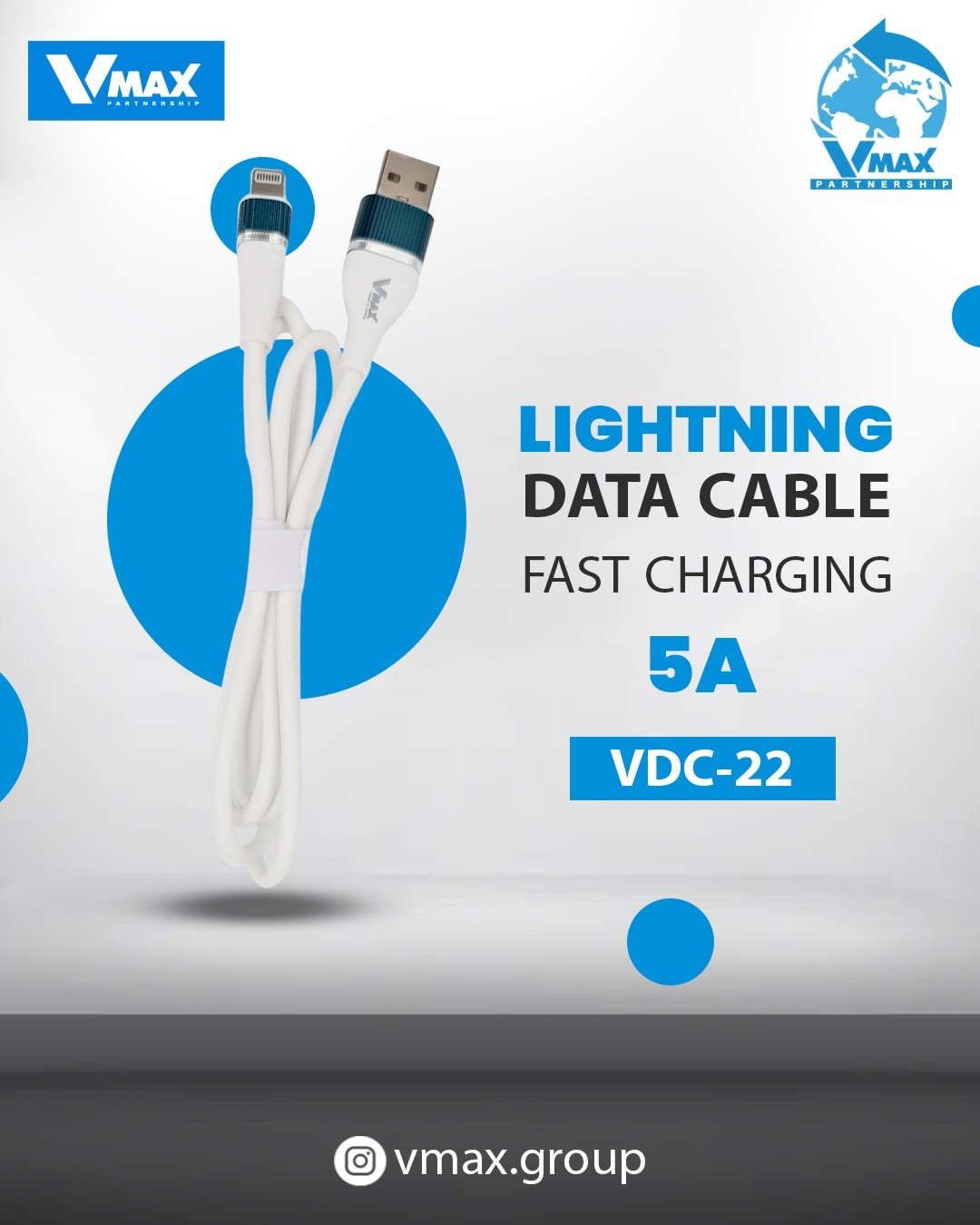 USB CABLE    5A / IPHONE / FAST    وصلة في ماكس ايفون  5 امبير فاست     V MAX    VDC 22