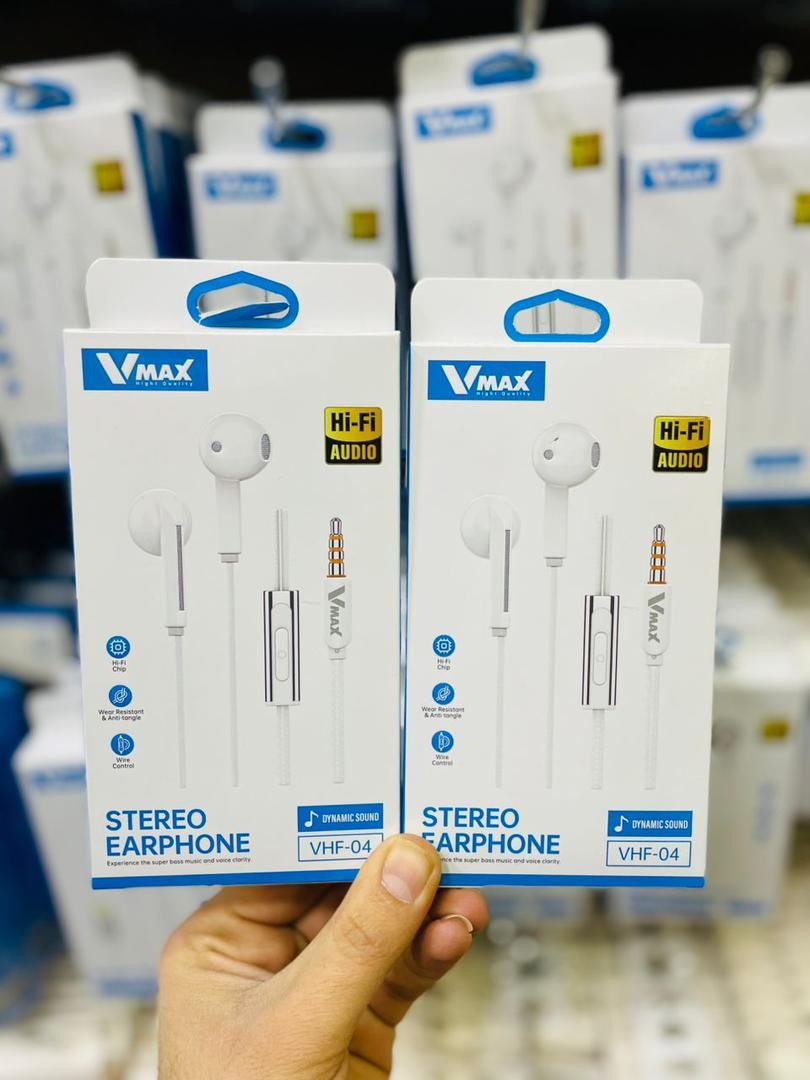 EARPHONE   سماعة اذنية VMAX في ماكس مخرج اواكس AUX  رقم VHF 04