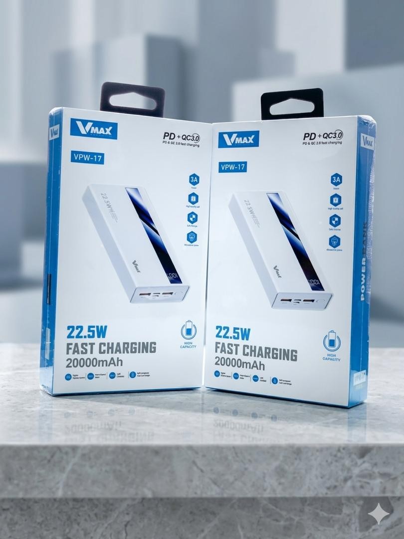 POWER BANK     22.5W  / 20000 MAH / FAST / LCD    بور بانك في ماكس فاست مع شاشة    V MAX    VPW 17