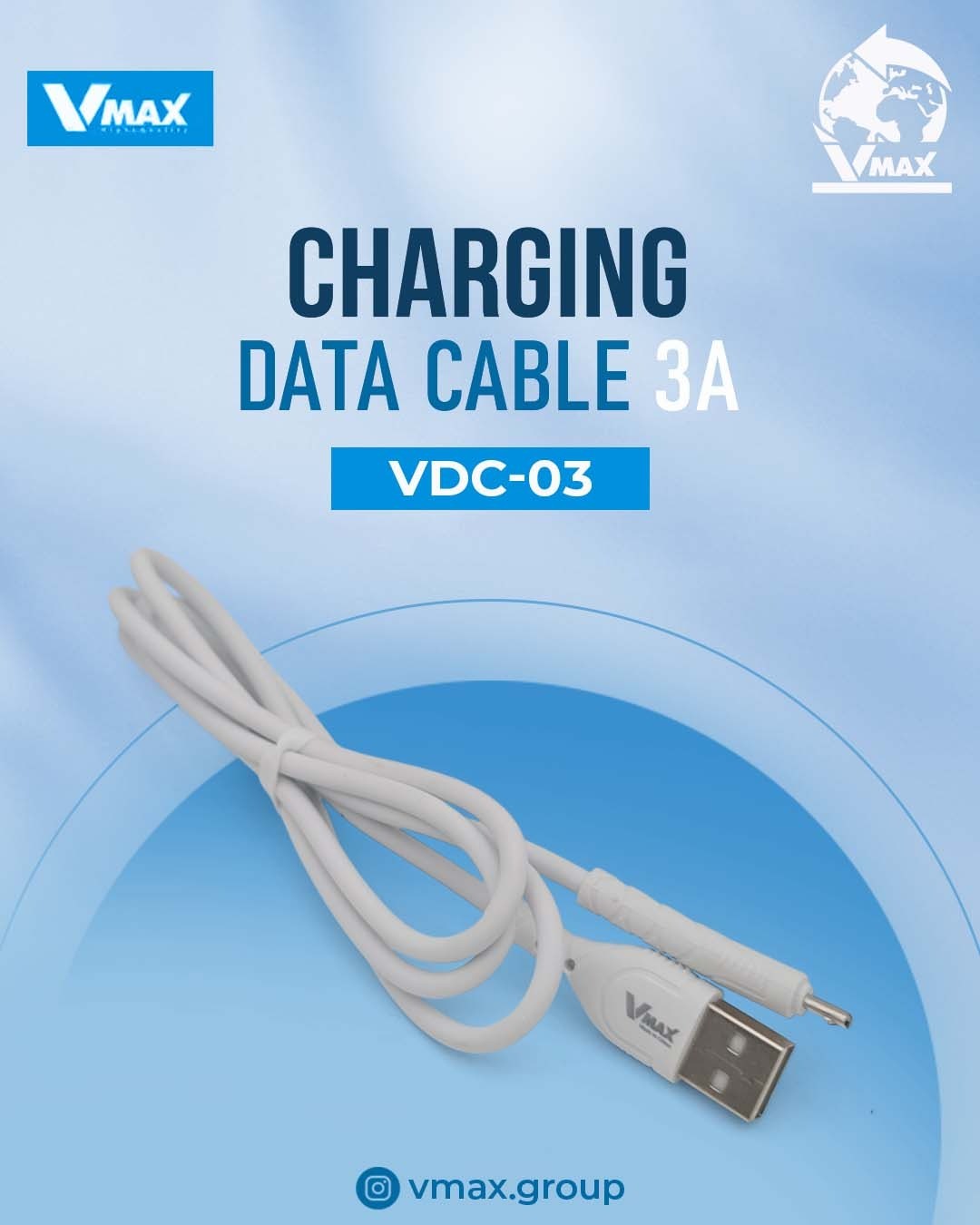 USB CABLE    3A / MICRO / FAST    وصلة في ماكس سامسونغ فاست 3 امبير     V MAX    VDC 03