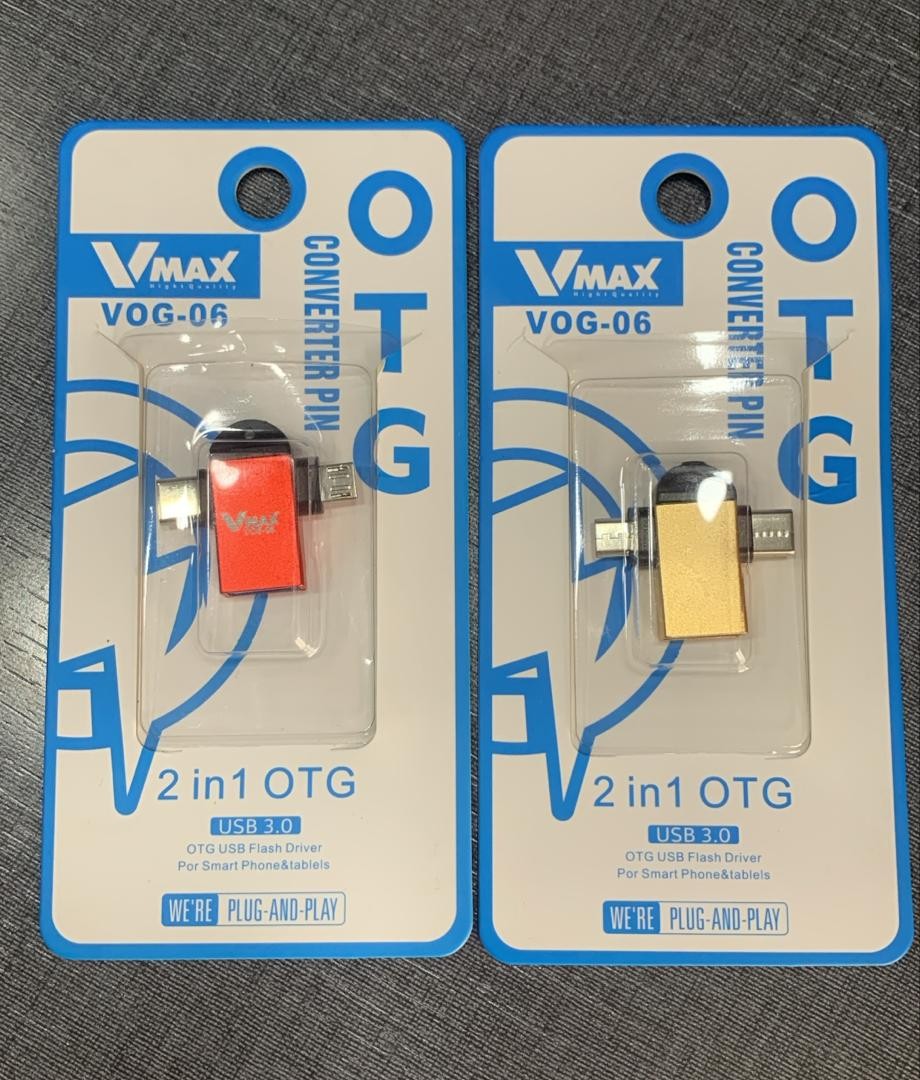 OTG READER     MICRO / TYPE C     قارئة او تي جي في ماكس سامسونغ + تايب سي 2 بواحد     V MAX    VOG 06